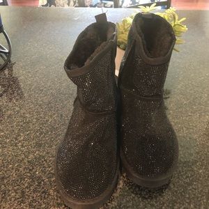 Torrid Sparkle Fur Boots Size 8